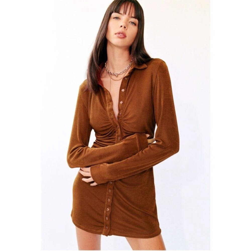 With Jean Andy Dress in Chocolate Sz M